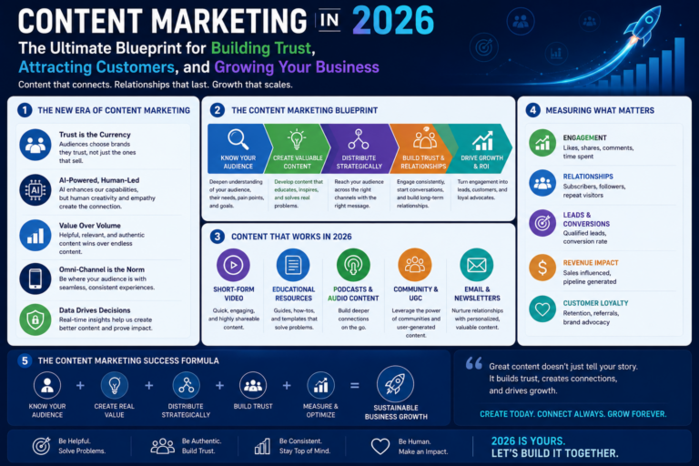 Content Marketing in 2026: The Ultimate Blueprint for Building Trust, Attracting Customers, and Growing Your Business